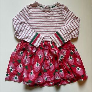 Mini Boden Pink and White Striped Dress